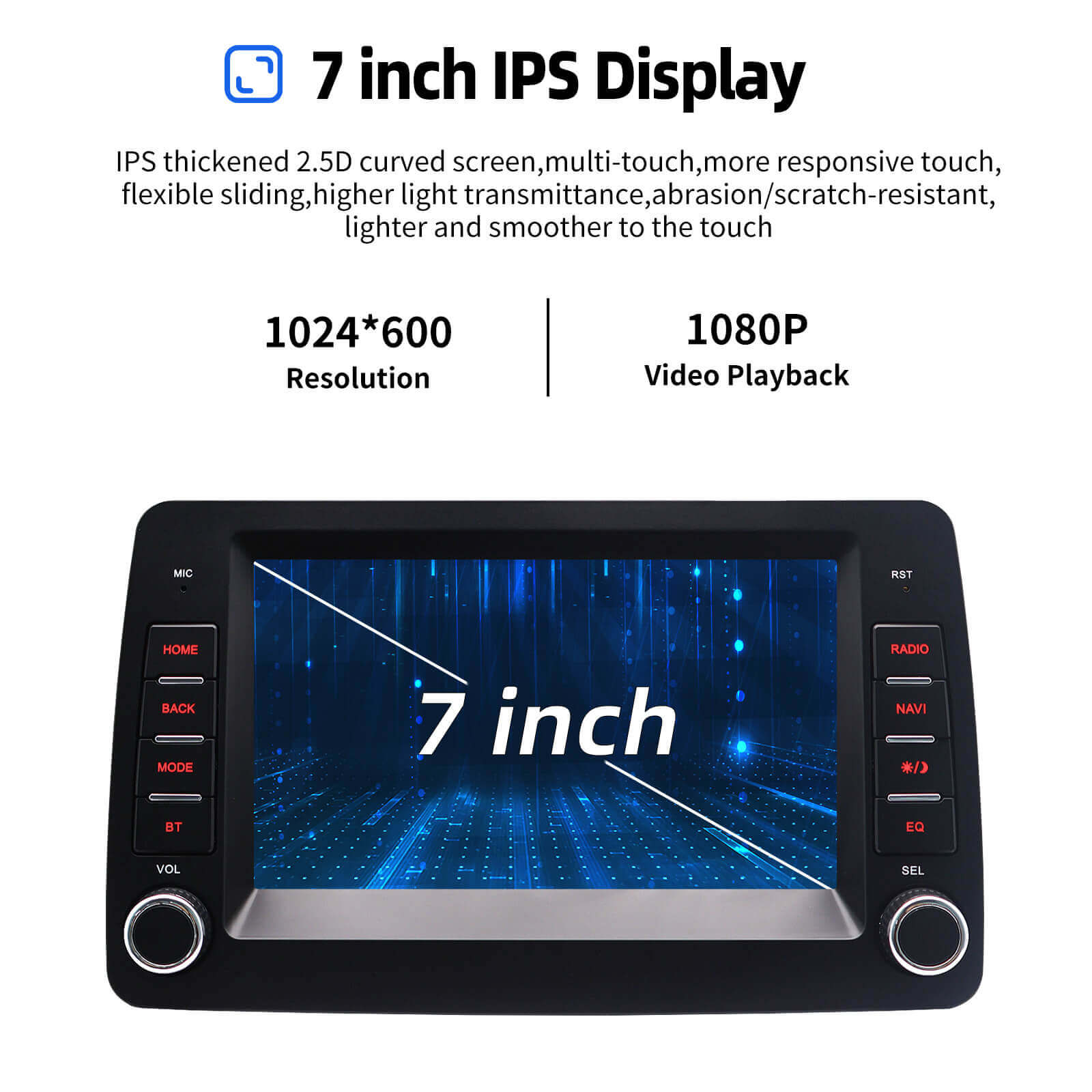 ESSGOO AR7001 Fiat Panda Autoradio 7 Zoll Bluetooth