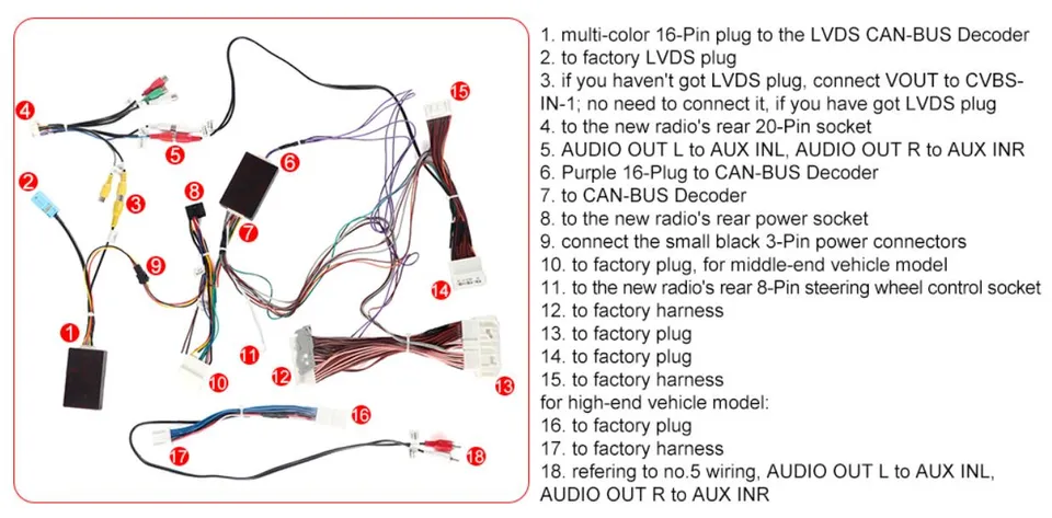 A-Sure Radio Accessories Lexus RX350 Kabelsatz Nachrüstung