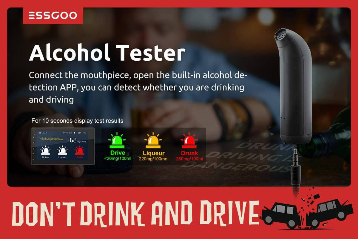 ESSGOO Car Stereo AR7001 Autoradio 7 Zoll Alkoholtester 16GB