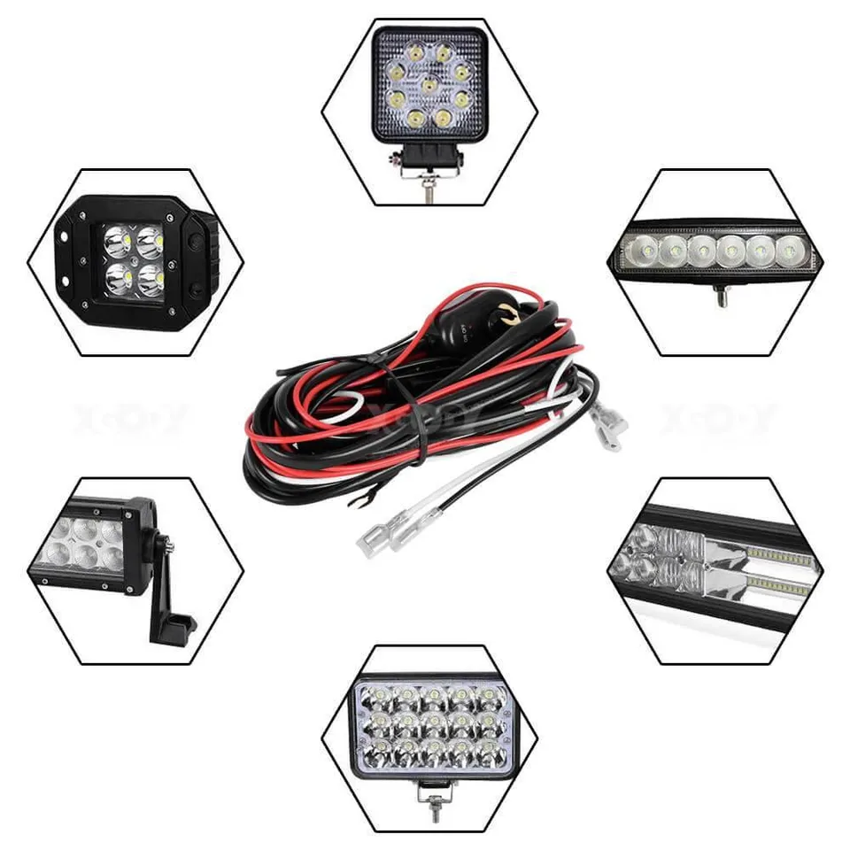 ESSGOO Accessories Kabelbaum 12V LED Light Bar Relais 3,6m