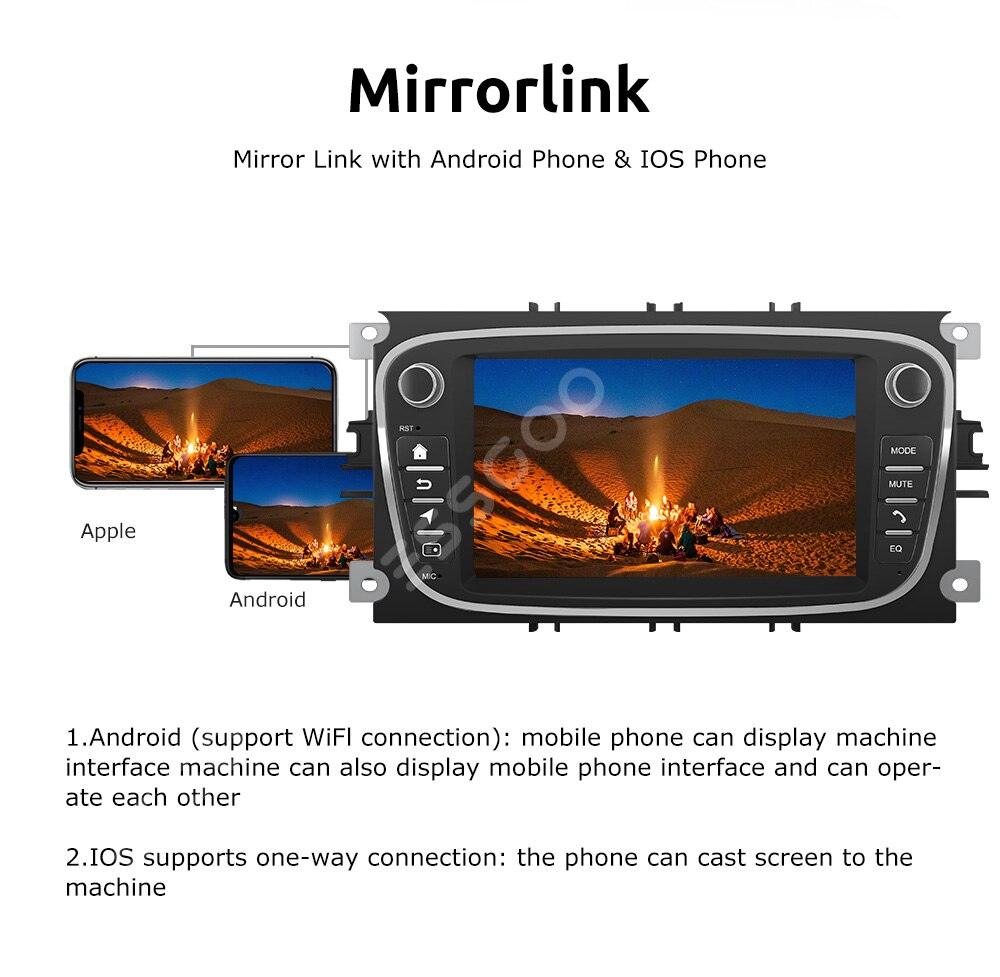 ESSGOO Car Stereo 7 Zoll Android Autoradio Ford Focus