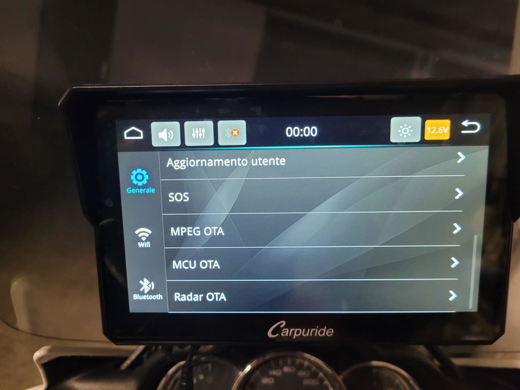Carpuride 702RS Pro 7 Zoll Motorrad CarPlay-Display mit Radar BSD