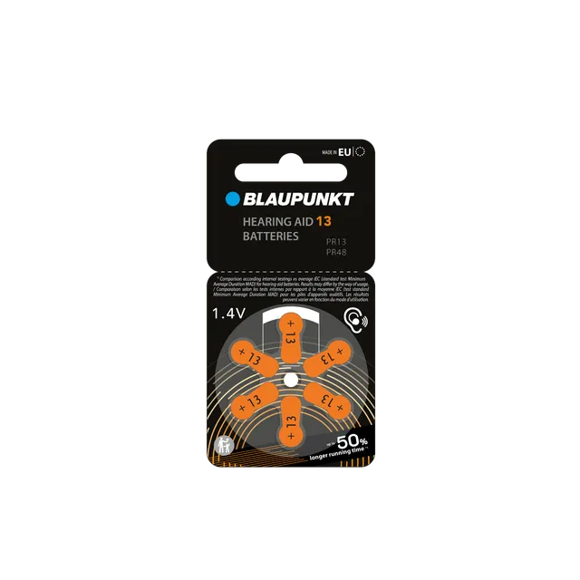 Blaupunkt PR13 Zinc Air Hörgerätebatterien Bluetooth