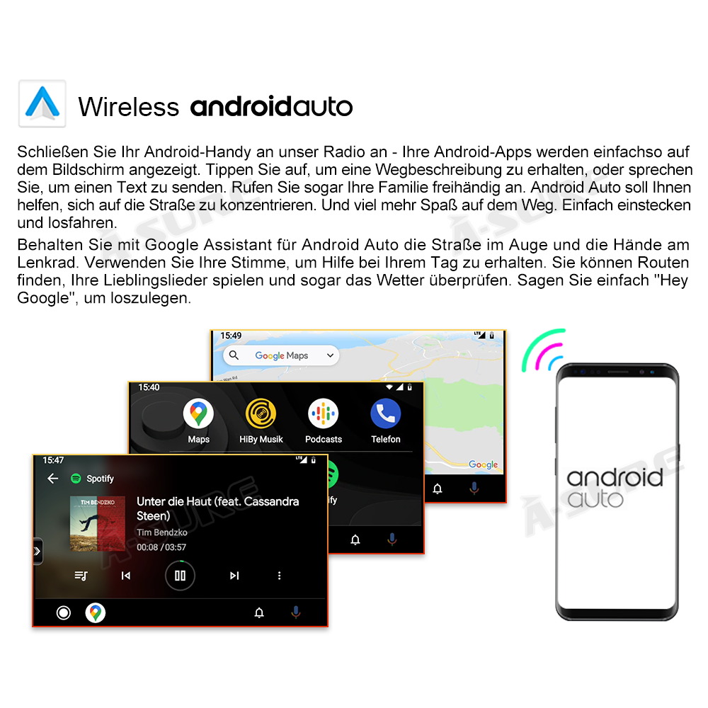A-Sure GPS 10,1 Zoll Android 10 Autoradio Skoda Octavia 6+128GB