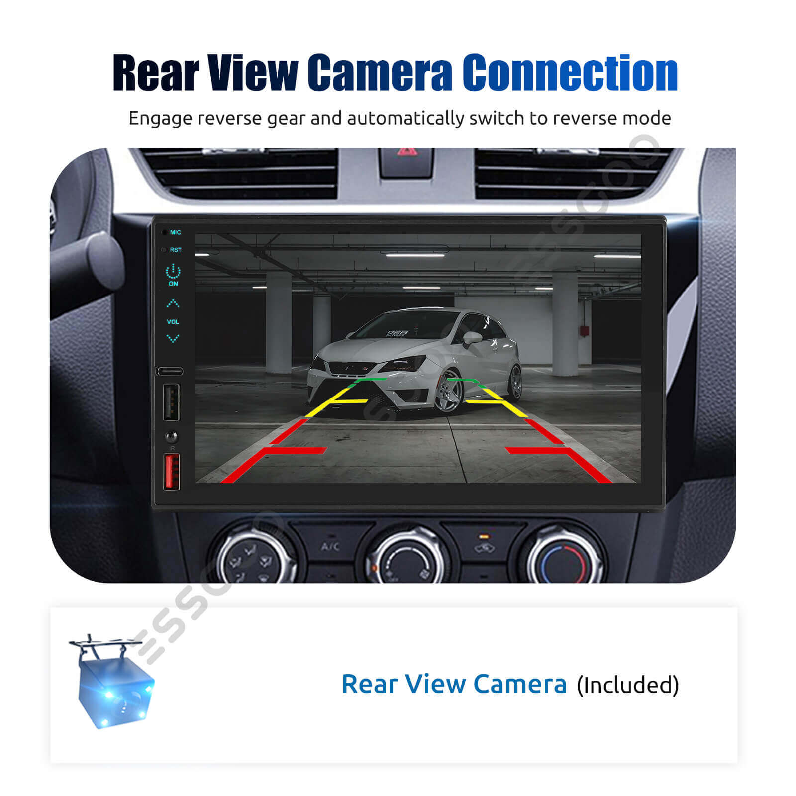 ESSGOO Car Stereo FS02W 2-DIN Autoradio 7 Zoll mit CarPlay