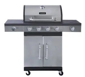 Blaupunkt GG401 Gasgrill 4-Brenner Seitenbrenner schwarz