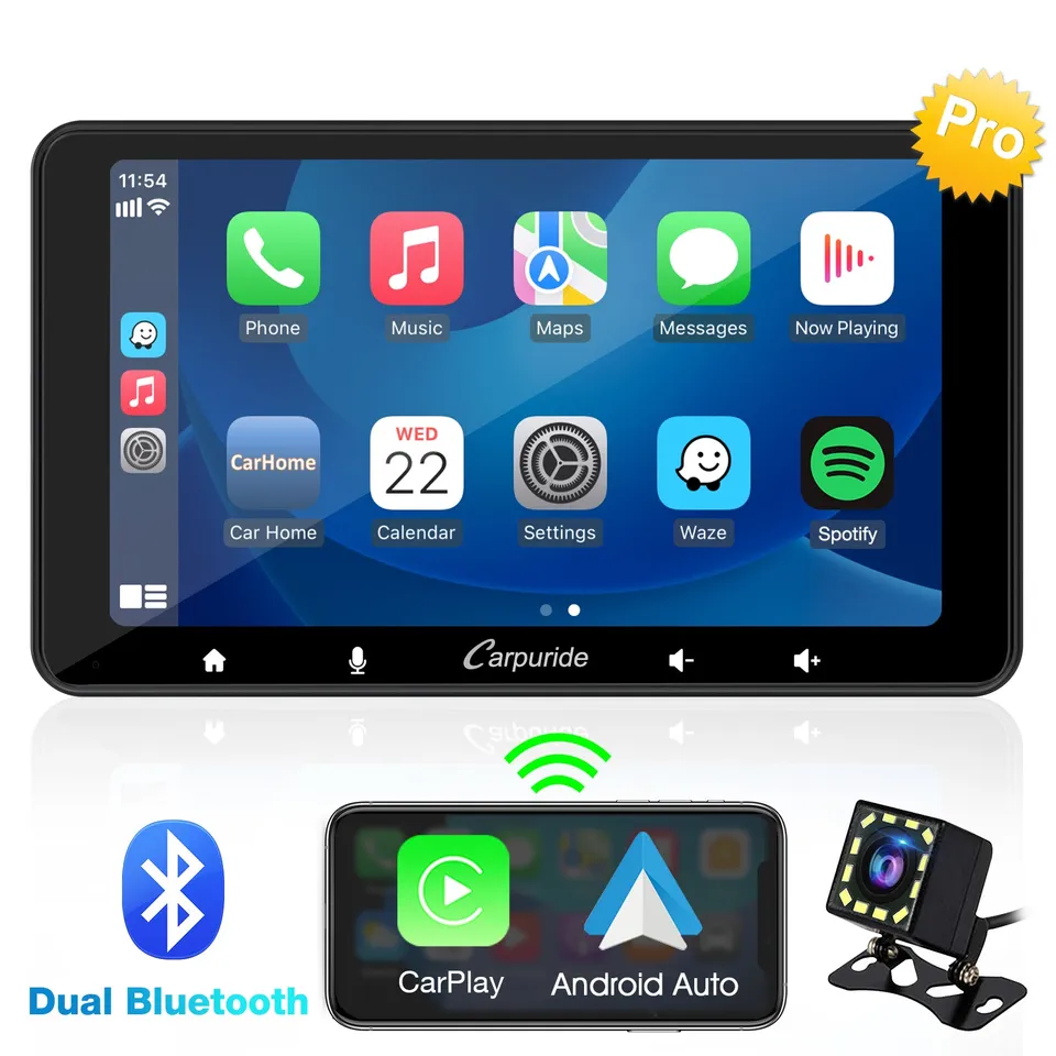Carpuride Car Smart Stereo W708 Pro Display 7 Zoll Dual Bluetooth Kamera
