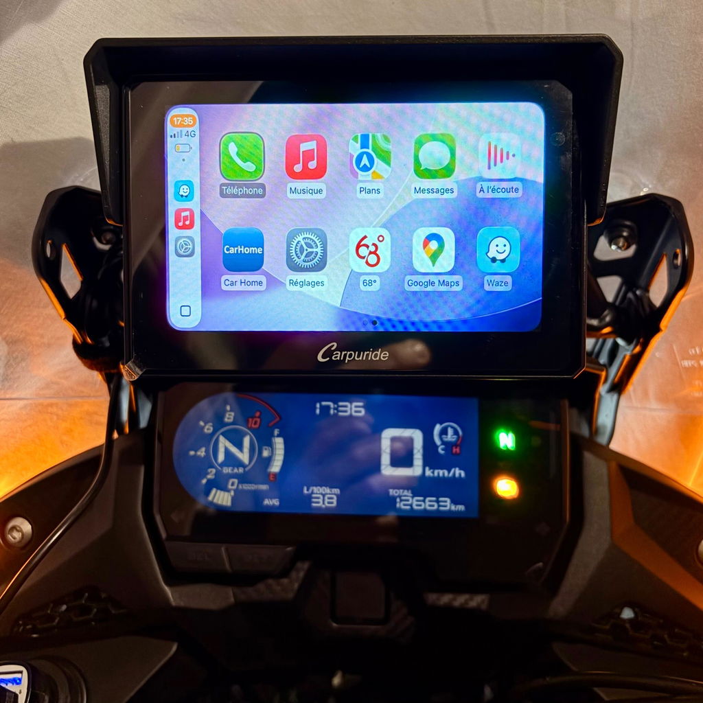 Carpuride W702 Motorrad Display CarPlay IP67 Dual Bluetooth