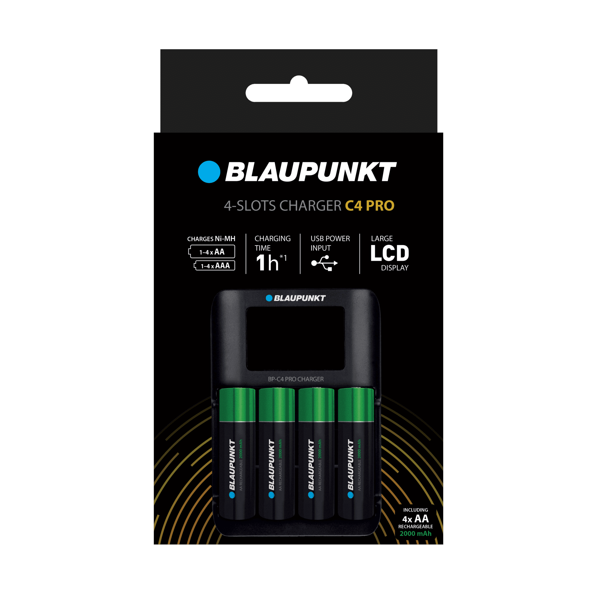 Blaupunkt Advanced BL-C4 PRO Akkuladegerät LCD Schnellladung