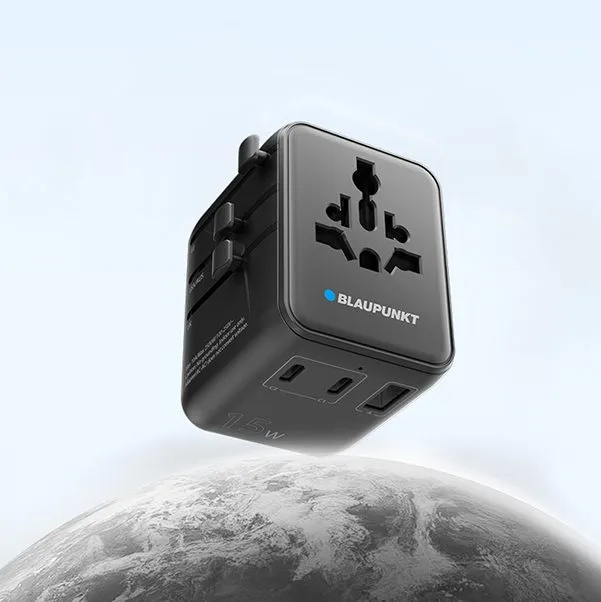 Blaupunkt BP-AB1200B Reiseadapter Doppel AC kompakt