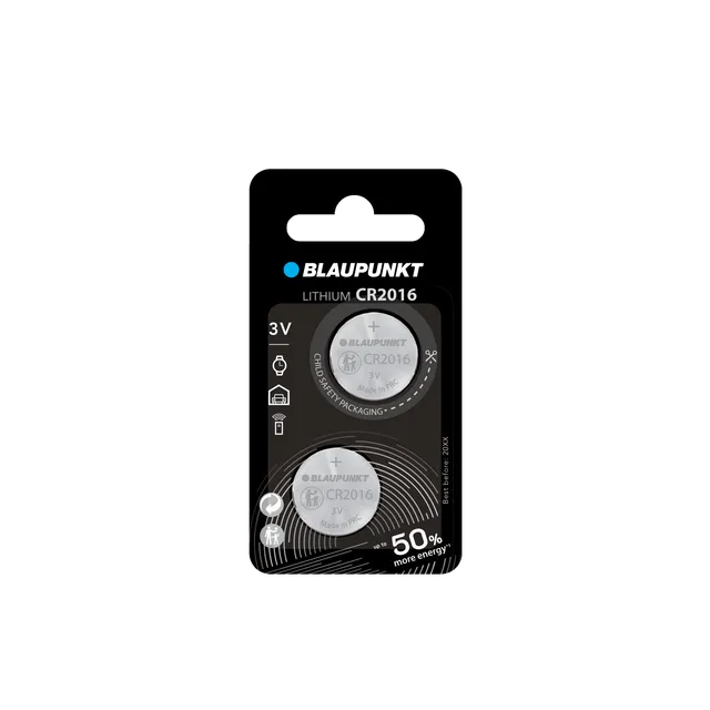 Blaupunkt CR2016 Knopfzelle Lithium für Uhr/Schlüssel