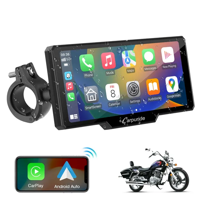 Carpuride W619 Motorrad Display CarPlay 6,86 Zoll IP67