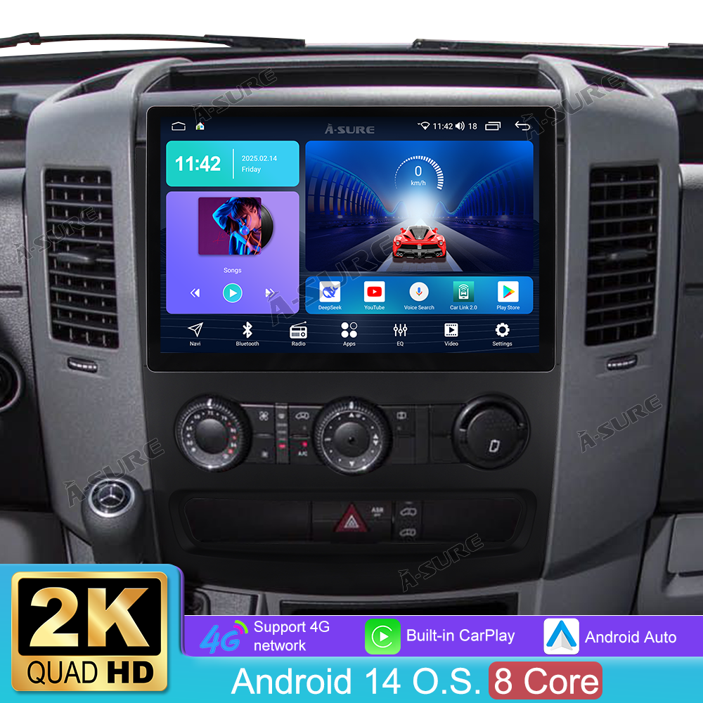 A-Sure GPS Autoradio 13,1 Zoll 4+64GB für Sprinter Crafter