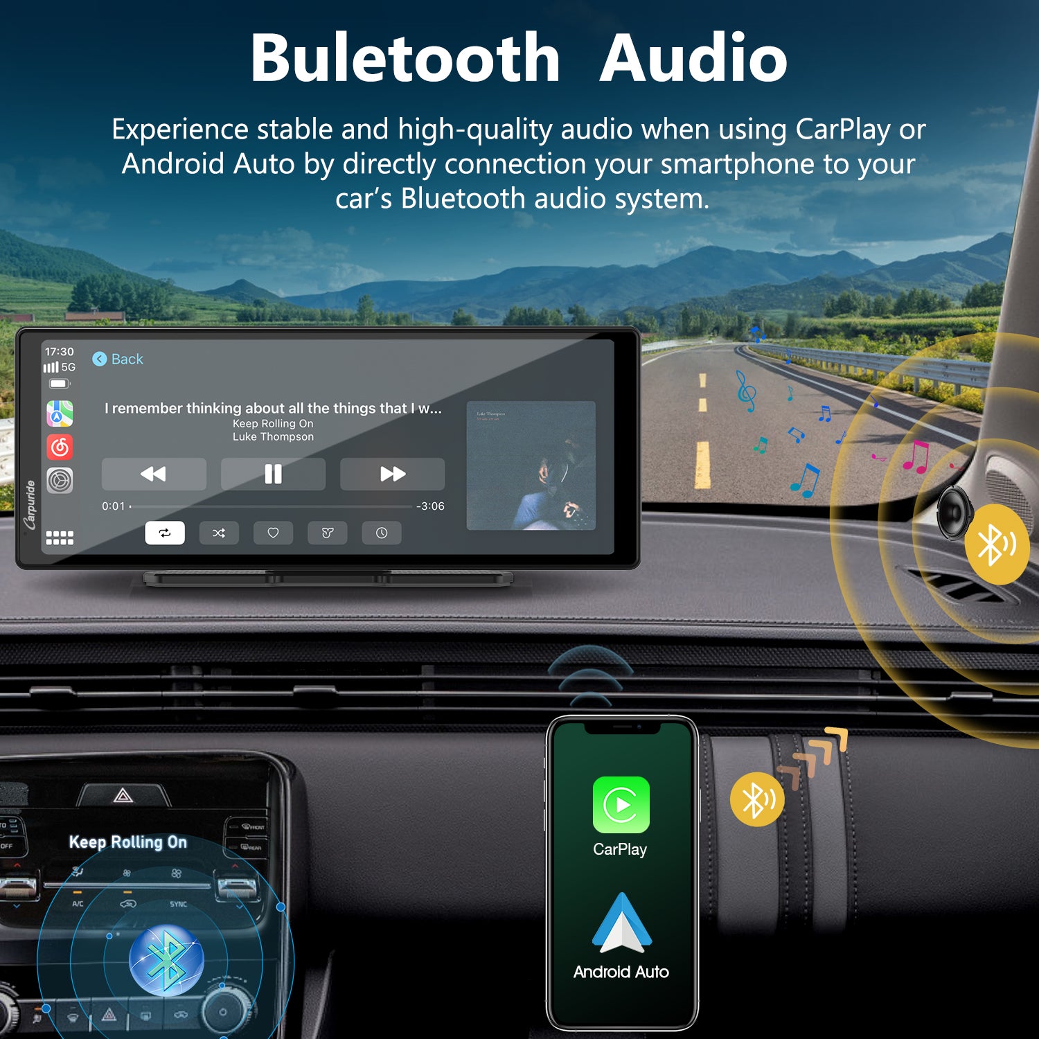 Carpuride Car Smart Stereo C92 CarPlay-Display 9,3 Zoll