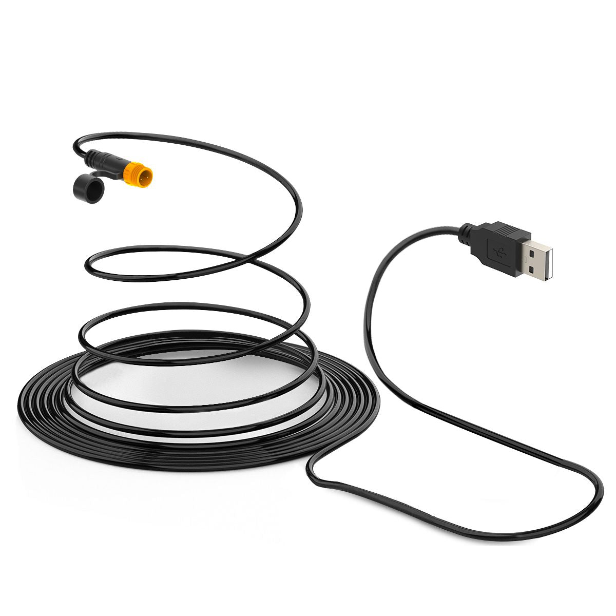 Carpuride Accessories USB Power Line Ladekabel Motorrad Kabel 1 gelb