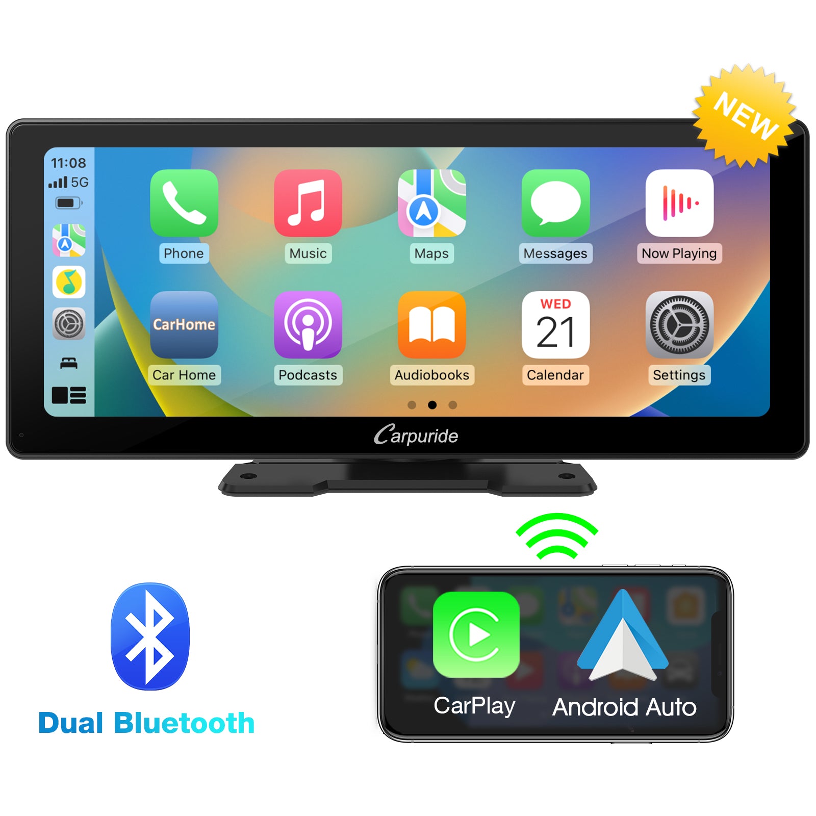 Carpuride W103 Pro CarPlay Display 10,3 Zoll BT