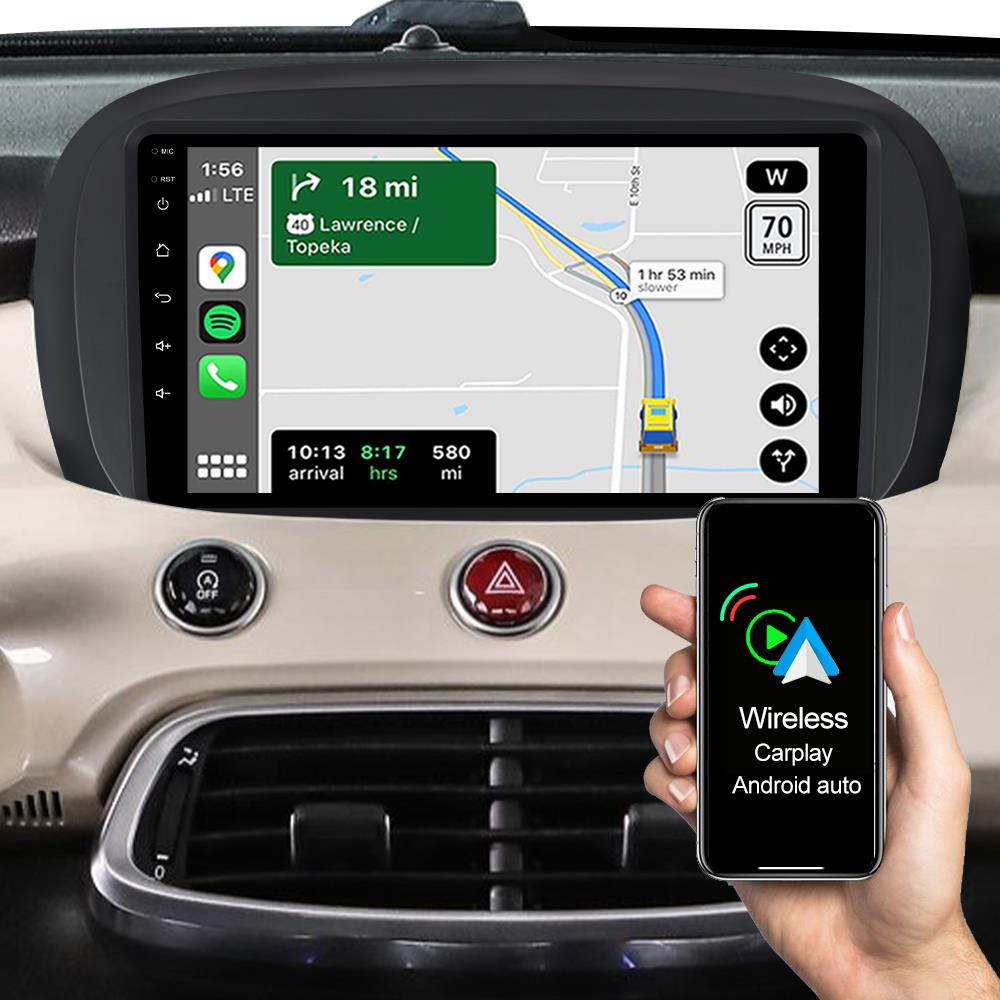 A-Sure GPS Autoradio 9 Zoll Fiat 500X 2+32GB CarPlay
