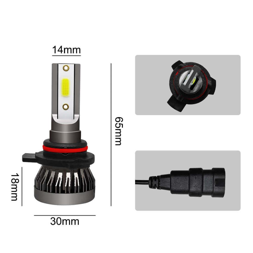 ESSGOO Mini LED Scheinwerfer H7 Birne 6000K 2 Stück