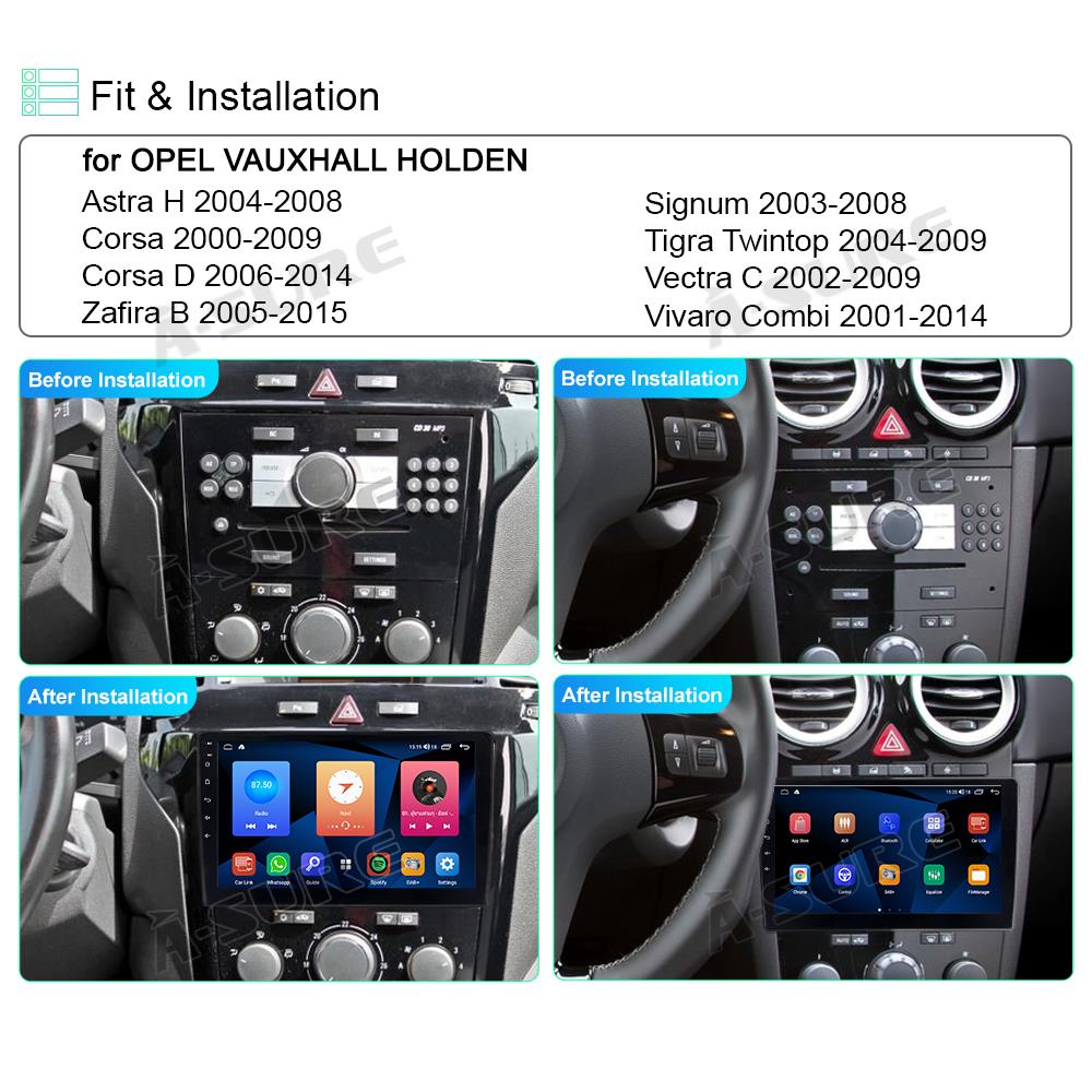 A-Sure GPS car radios 9 Zoll 2+32GB Autoradio Astra H Zafira B