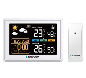Blaupunkt WS30WH Wetterstation Funk Temperatur Luftfeuchte