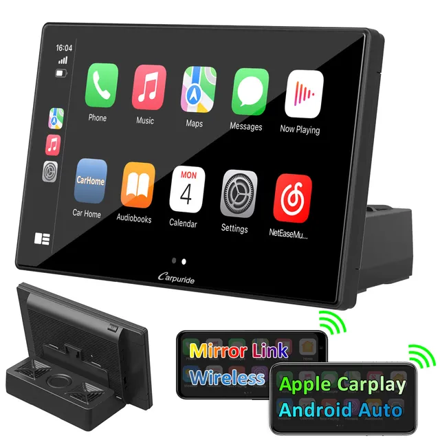 Carpuride Car Smart Stereo 9 Zoll CarPlay-Display Wireless Lichtsensor
