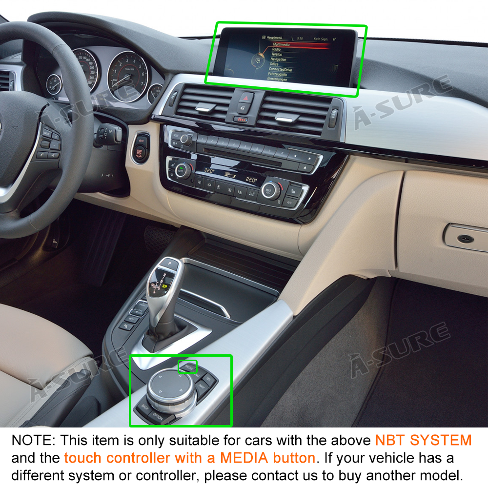 A-Sure GPS 12,3 Zoll Autoradio BMW F30 NBT 4+64GB CarPlay