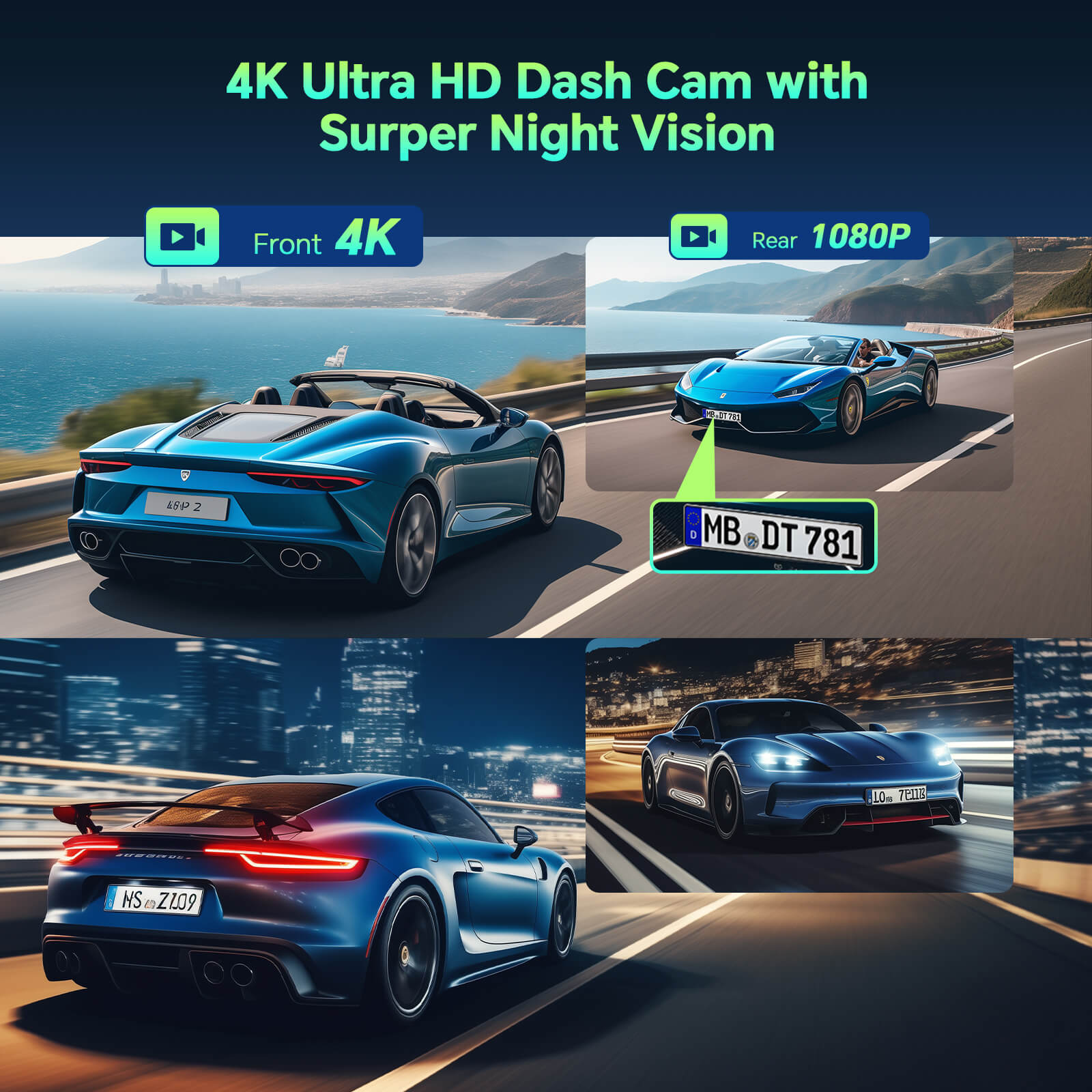 LAMTTO RC11 CarPlay Display 6,25 Zoll 4K Dashcam