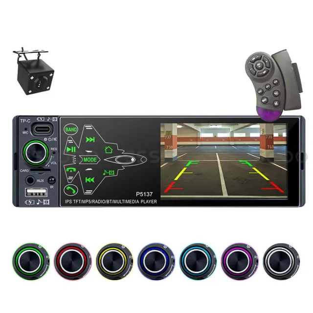 ESSGOO Car Stereo 1-DIN Autoradio Bluetooth 4 Zoll Touchscreen
