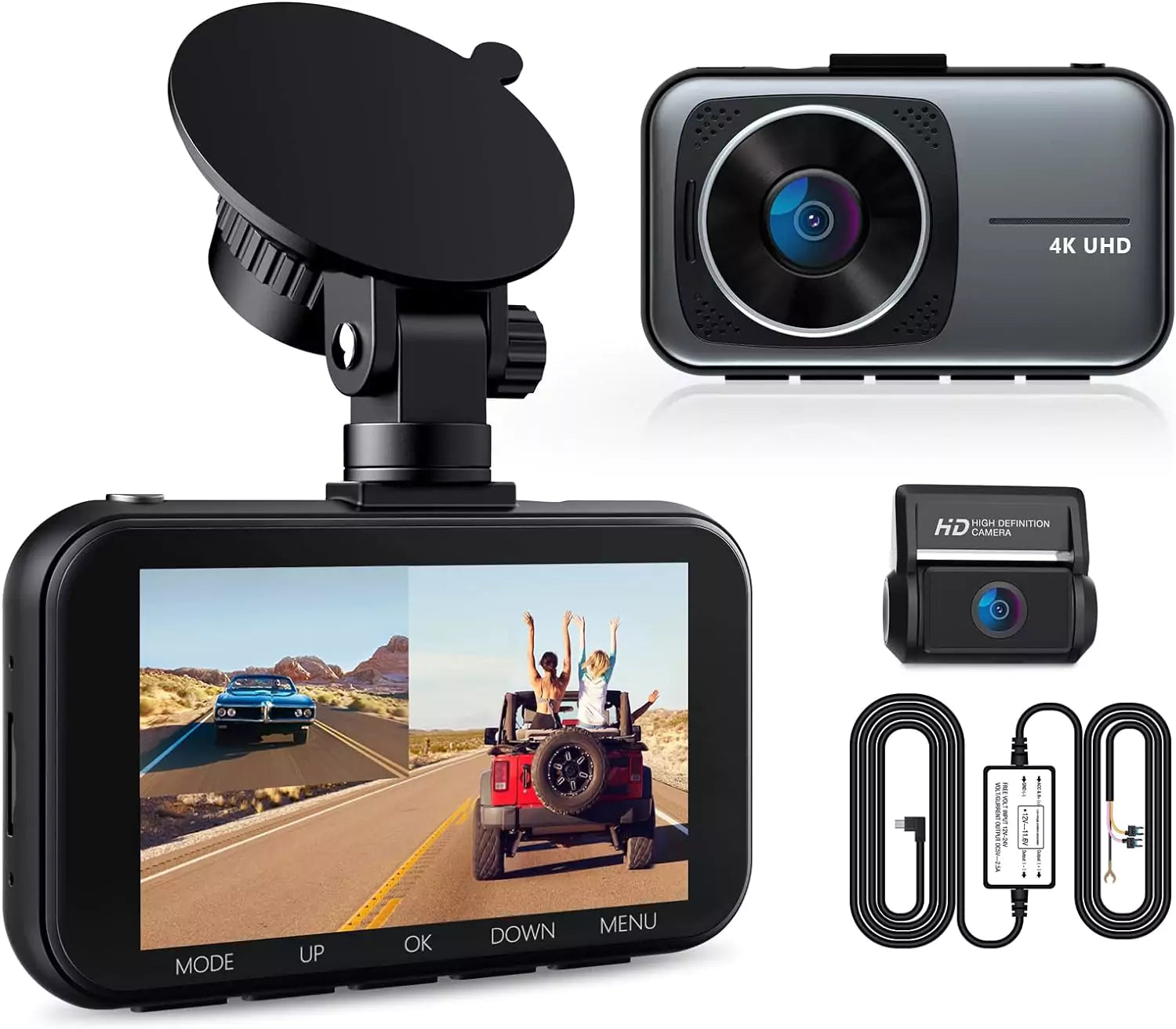 LAMTTO Dash Cam C200 4K Dashcam Vorne Hinten 2-Kanal