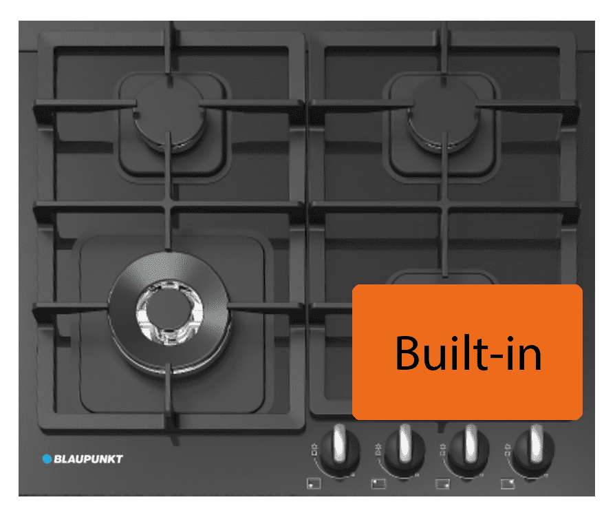 Blaupunkt BGH640LCTB Gaskochfeld 60 cm 4-flammig Wok