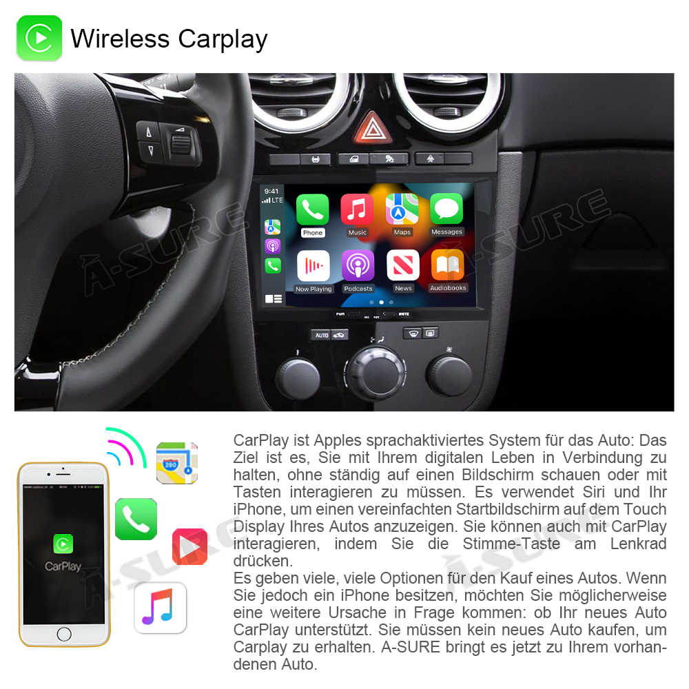 A-Sure GPS Car Radios Astra Corsa Autoradio 3+32GB Android 11
