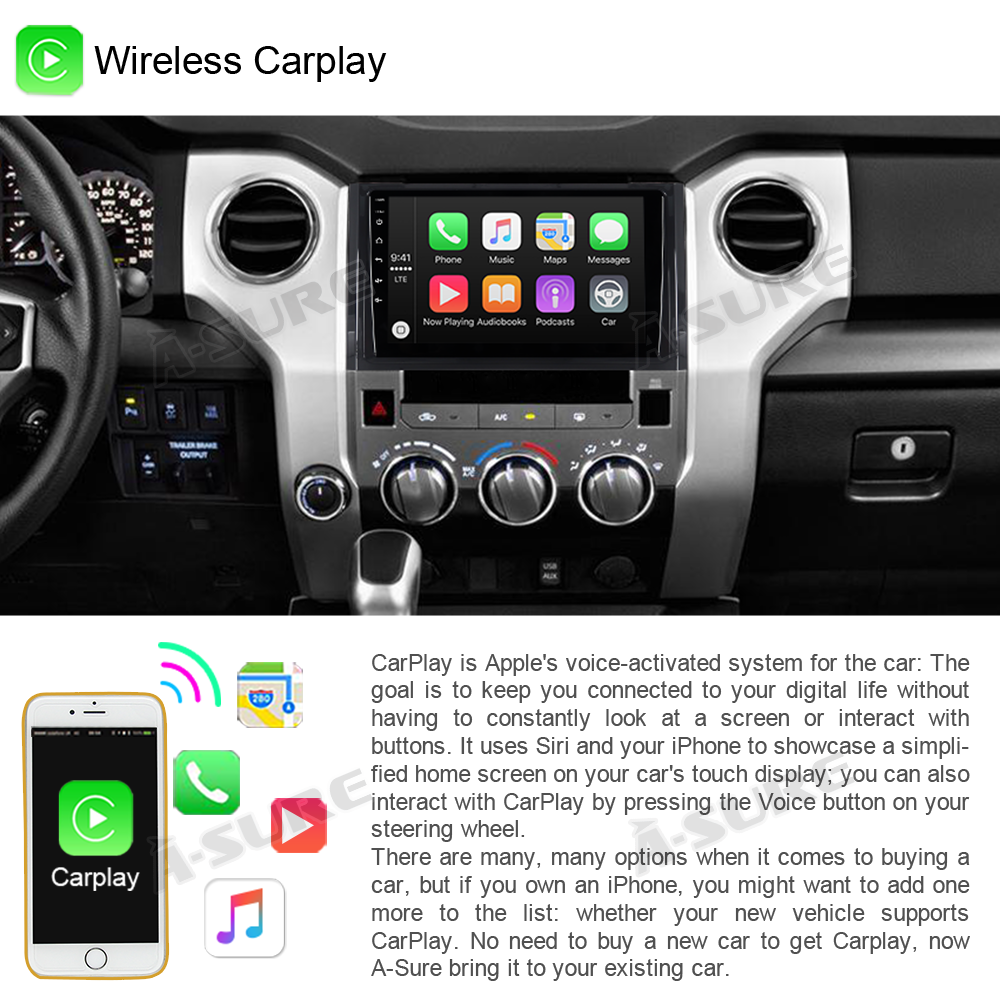 A-Sure Autoradio Toyota Tundra XK50 2+32GB CarPlay