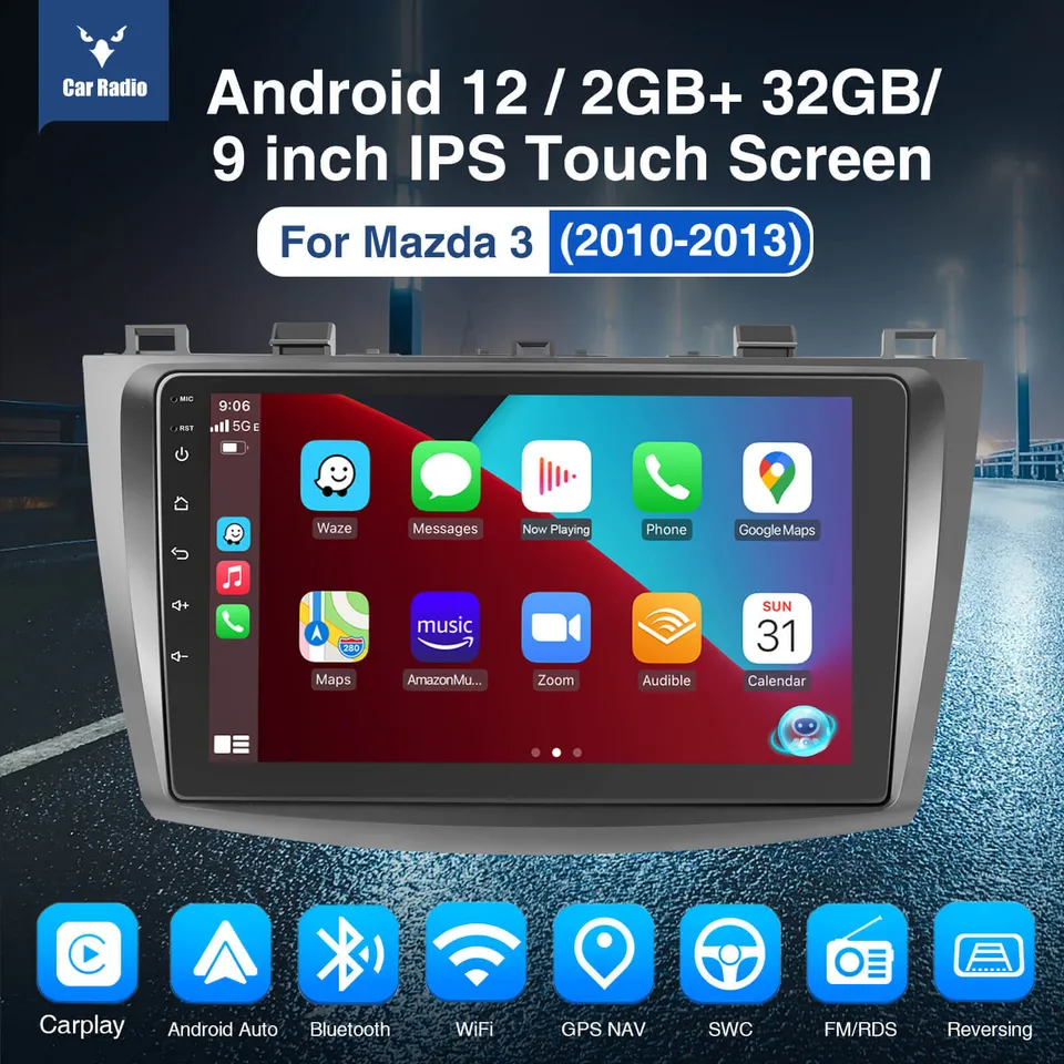 ESSGOO Car Stereo Mazda 3 Autoradio Doppel-DIN Standard