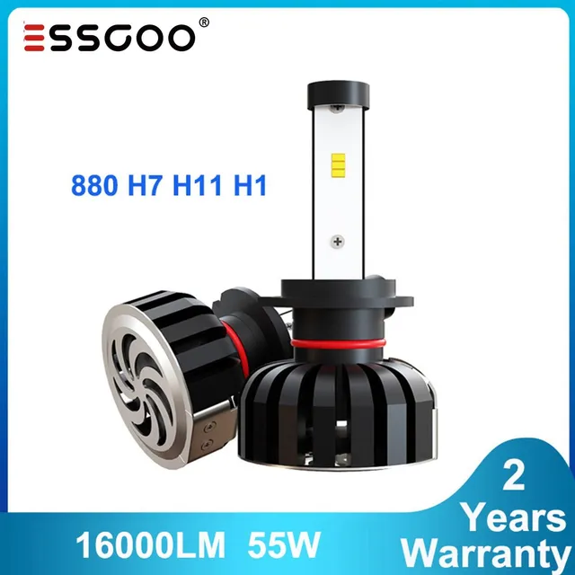 ESSGOO Auto Head Light H7 LED-Scheinwerfer weiß 8000LM
