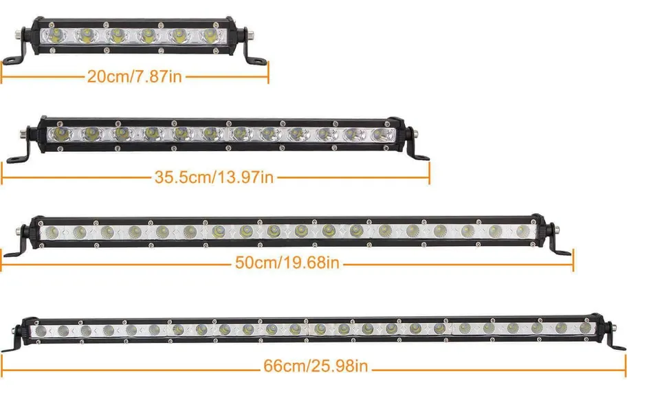 ESSGOO Auto Work Light LED Lightbar 7 Zoll IP68 6000K