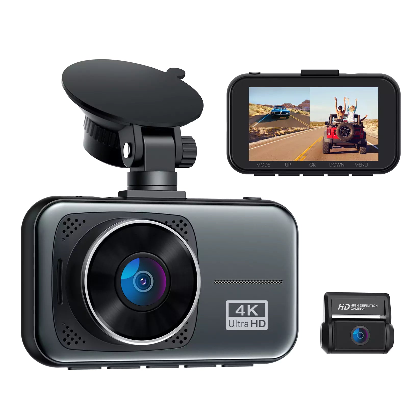 LAMTTO Dash Cam C200 4K Dashcam Vorne Hinten 2-Kanal