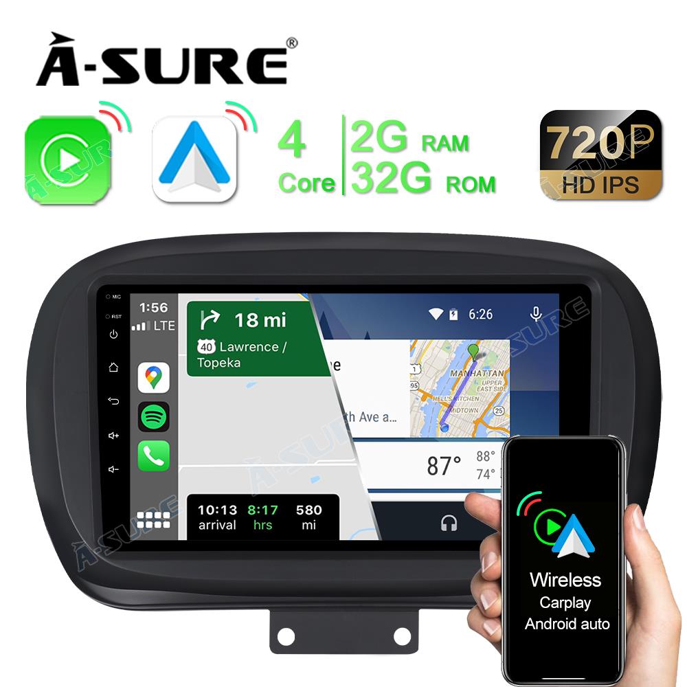 A-Sure GPS Autoradio 9 Zoll Fiat 500X 2+32GB CarPlay