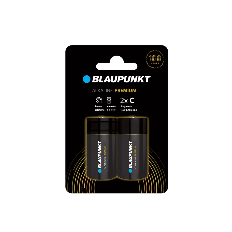 Blaupunkt Alkaline Premium C-Batterien langlebig