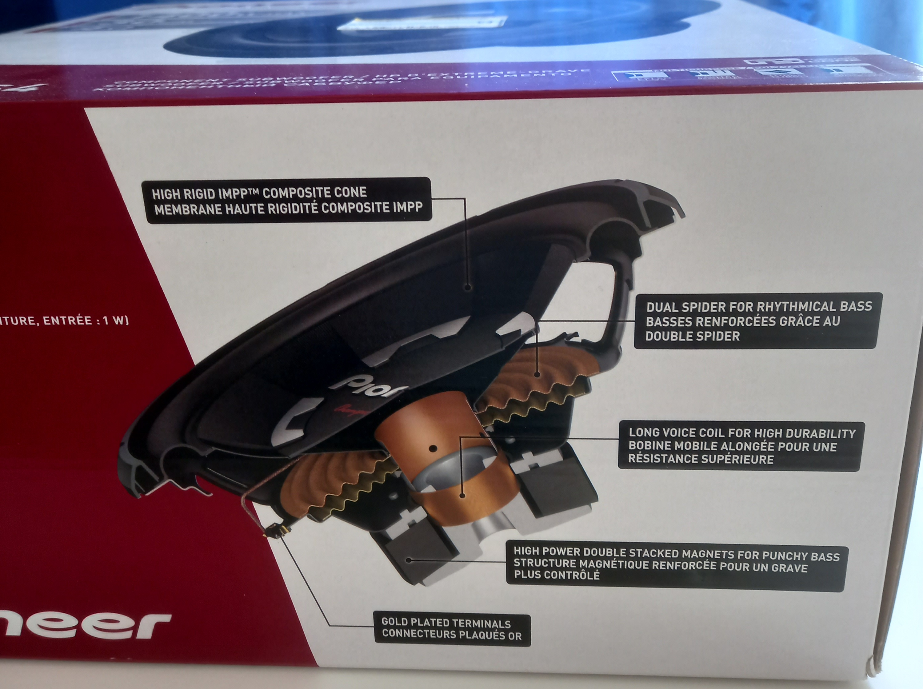 Pioneer TS-D TS-300S4 Subwoofer 30 cm 1400 W 4 Ohm