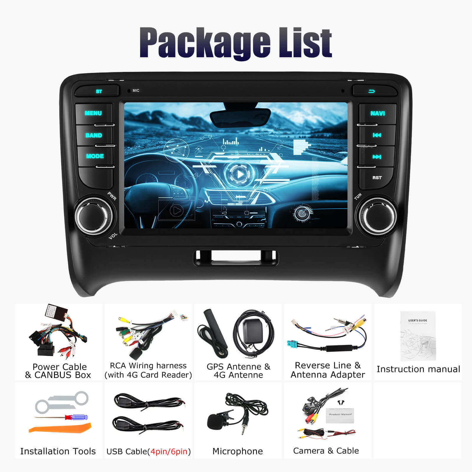 ESSGOO Car Stereo AR7001 MP5 Autoradio 7 Zoll Audi TT