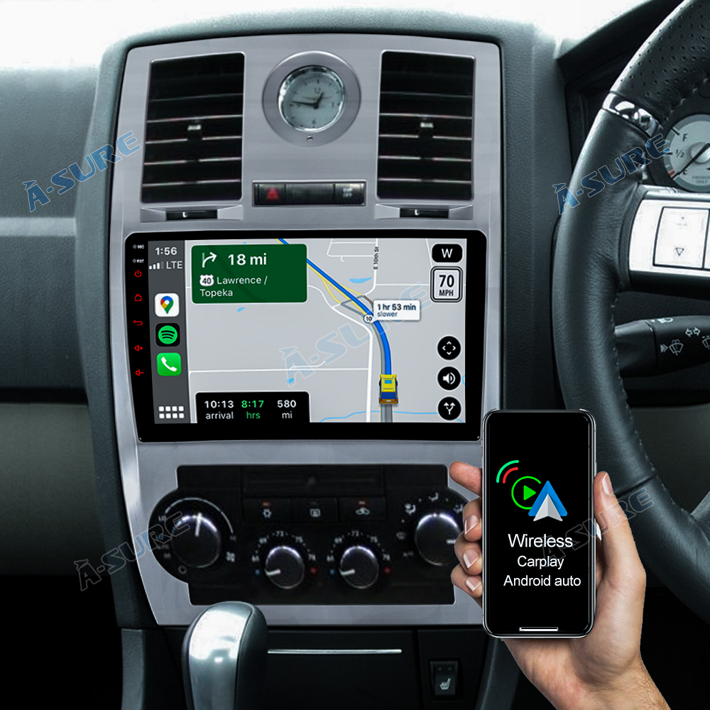 A-Sure GPS 9 Zoll Android Autoradio Chrysler 300 300C CarPlay