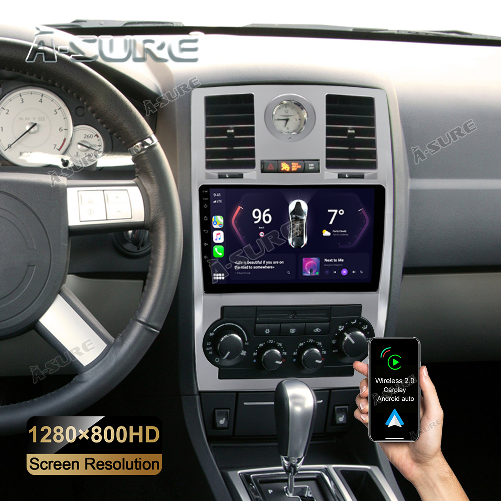 A-Sure GPS Chrysler 300 9 Zoll Autoradio Android 12 2+32GB