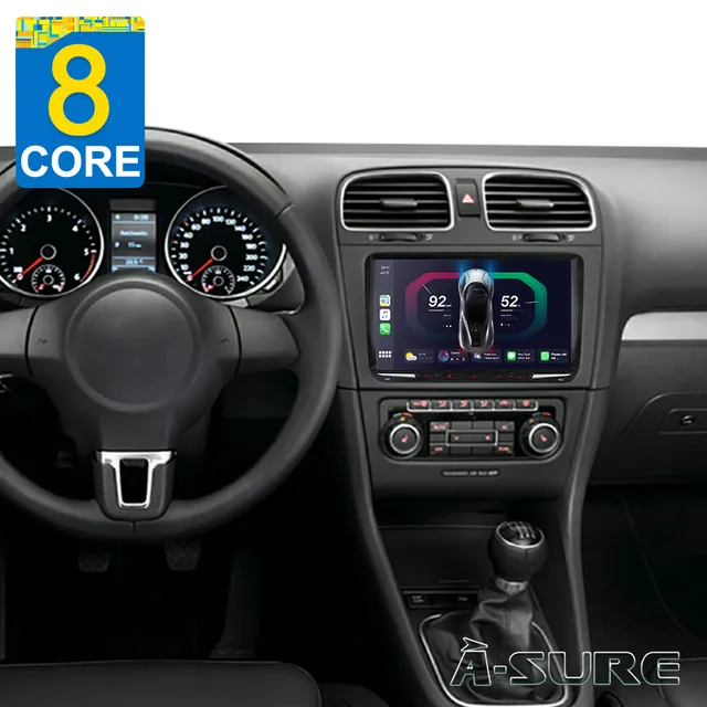A-Sure GPS Autoradio 9 Zoll 4+64GB Android 13 für VW Golf