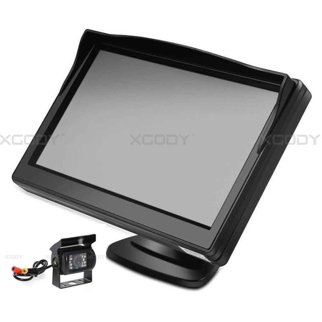 ESSGOO Accessories 4,3 Zoll Monitor Rückfahrmonitor mit Kamera