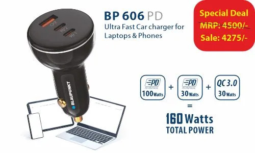 Blaupunkt BP 606 PD Autoladegerät 160W USB-C Laptop