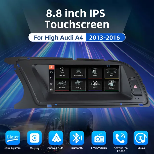ESSGOO Car Stereo LZ0001 Autoradio 8,8 Zoll Audi A4 Linux