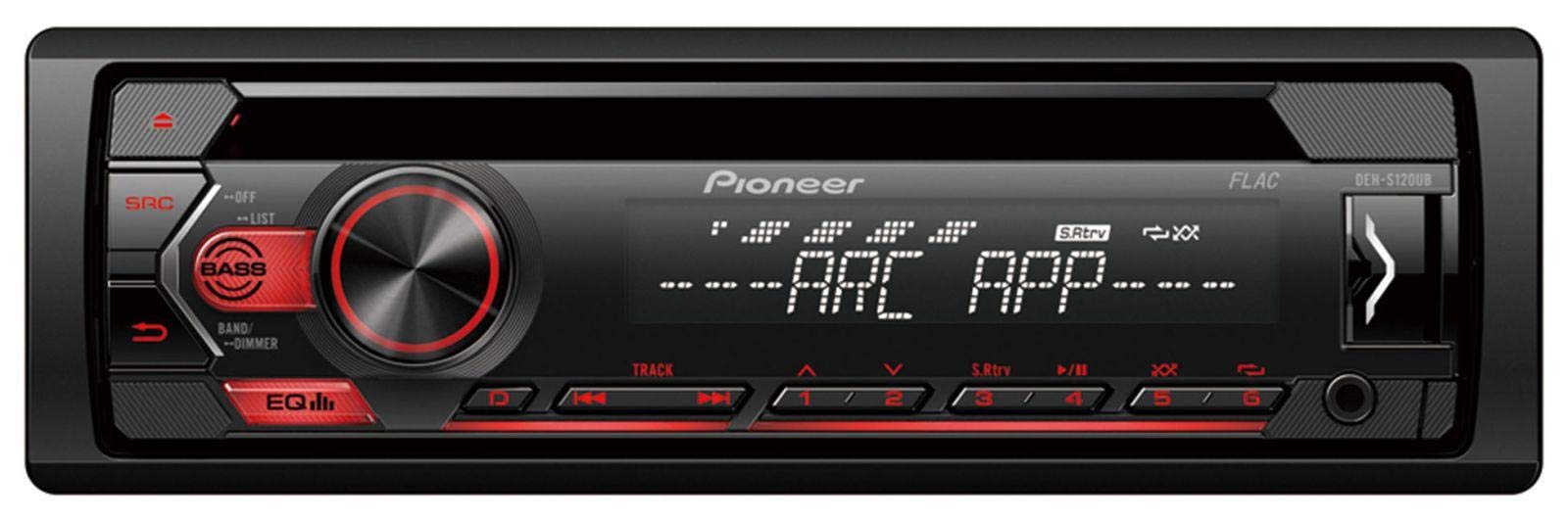 Pioneer DEH-S320BT 1-DIN Autoradio CD Bluetooth rot