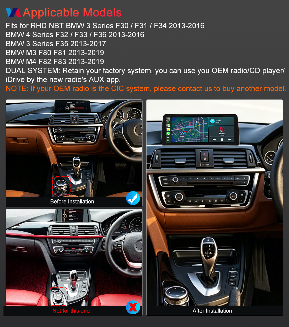 A-Sure Autoradio BMW F30 F32 12,3" 4+64GB CarPlay