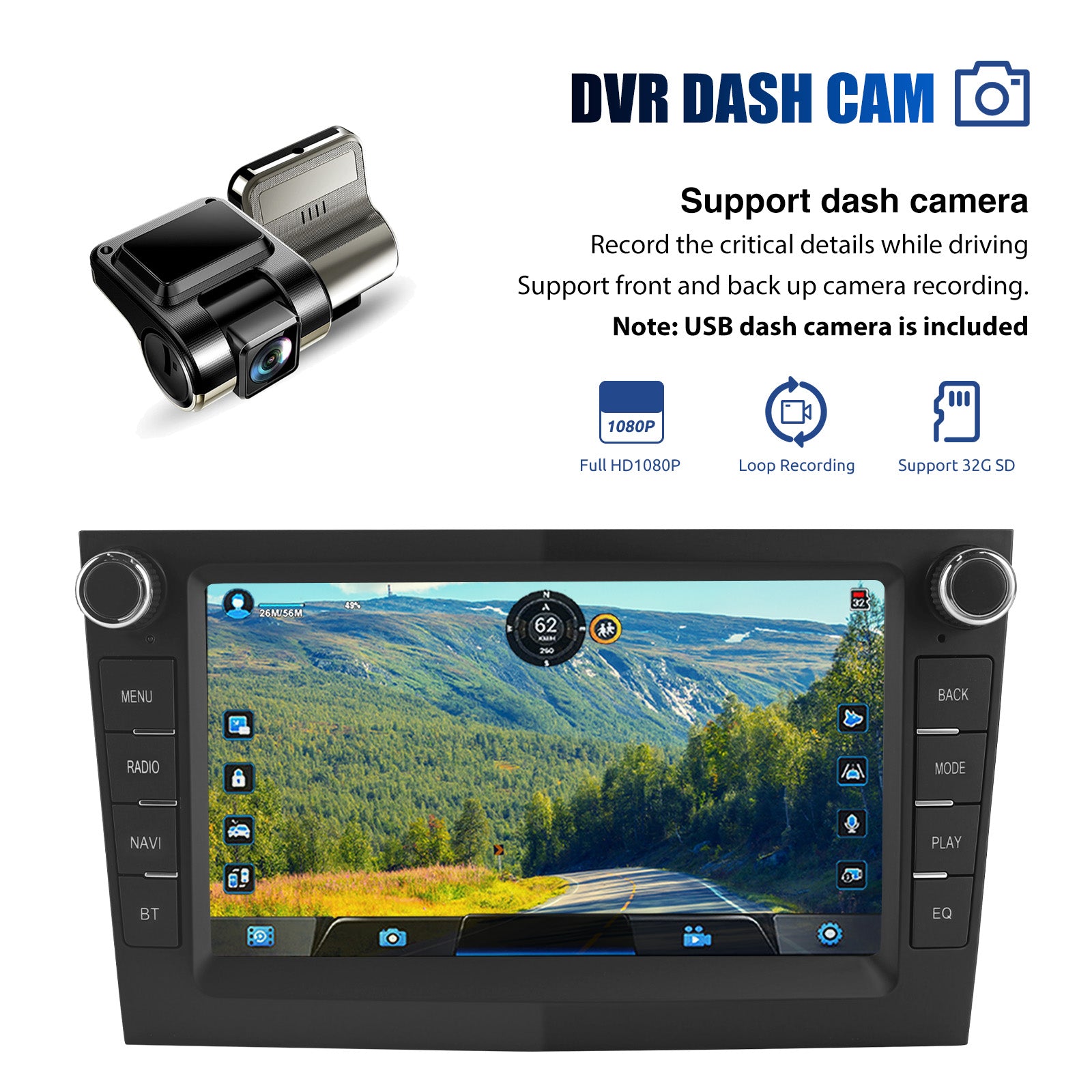 ESSGOO Car Stereo AZ0001 Autoradio 7 Zoll Opel HD