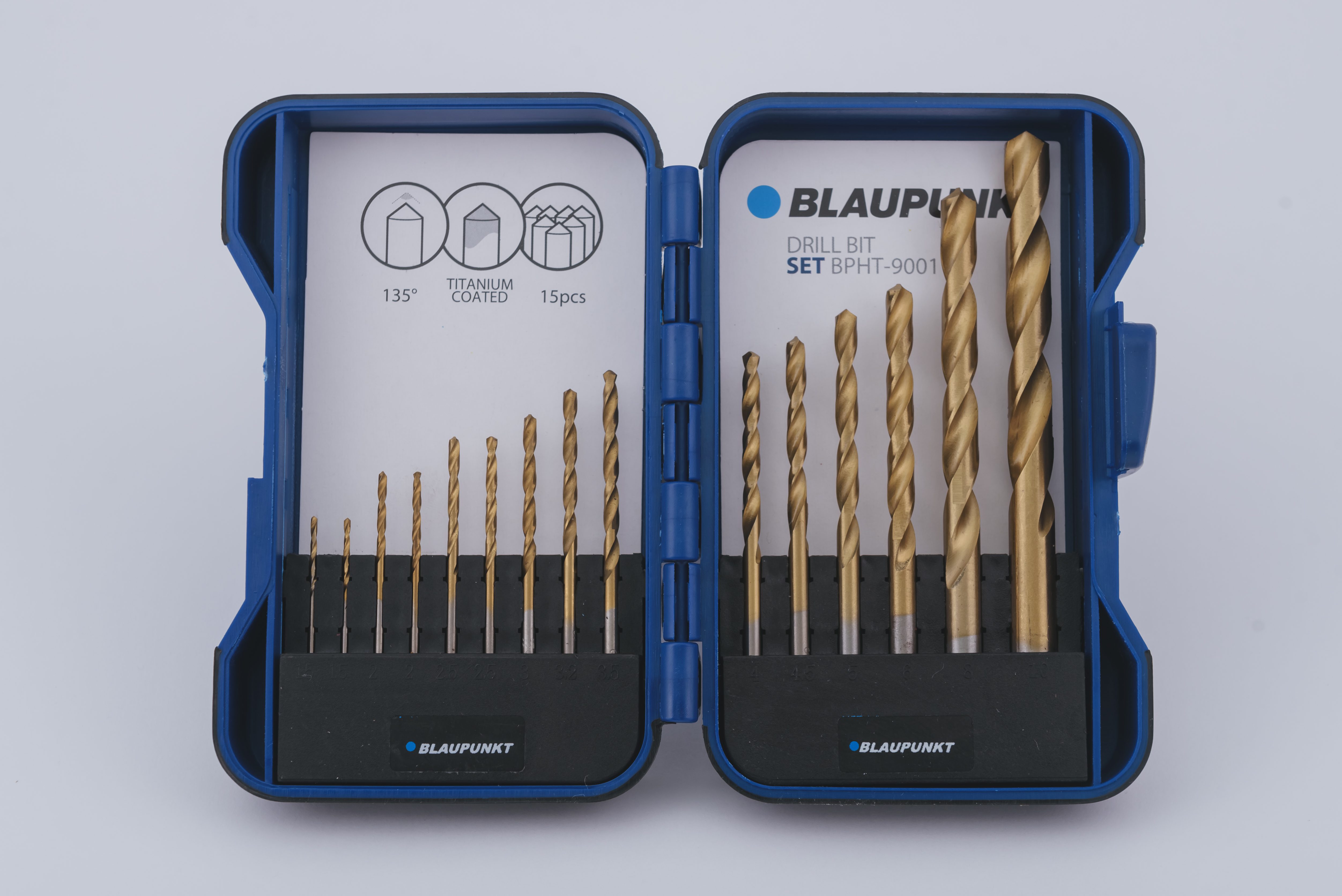 BLAUPUNKT Power Tools HSS Titan Bohrer Set 15-teilig Metall